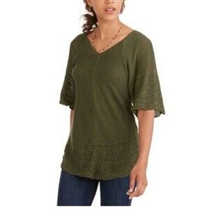 3/$25‎ Green 3/4 Sleeve Sweater-NWT